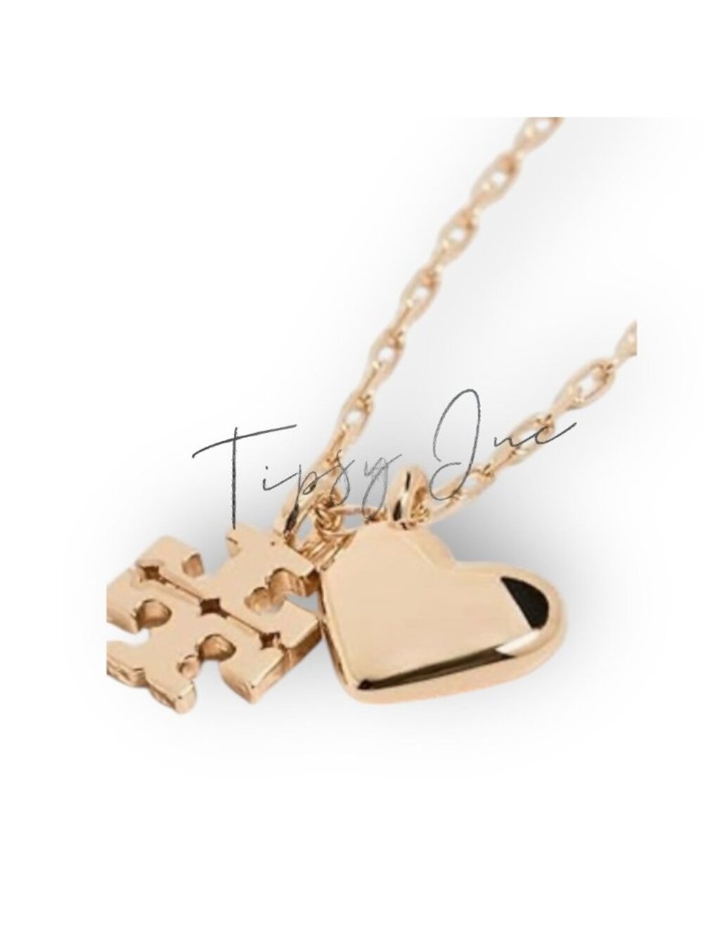 TORY BURCH GOLD GOOD LUCK CHAIN PENDANT NECKLACE - Picture 7 of 7